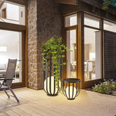 Lampadaire D'Extérieur Lanterne Sphérique En Fer - Clowas.fr